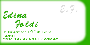 edina foldi business card